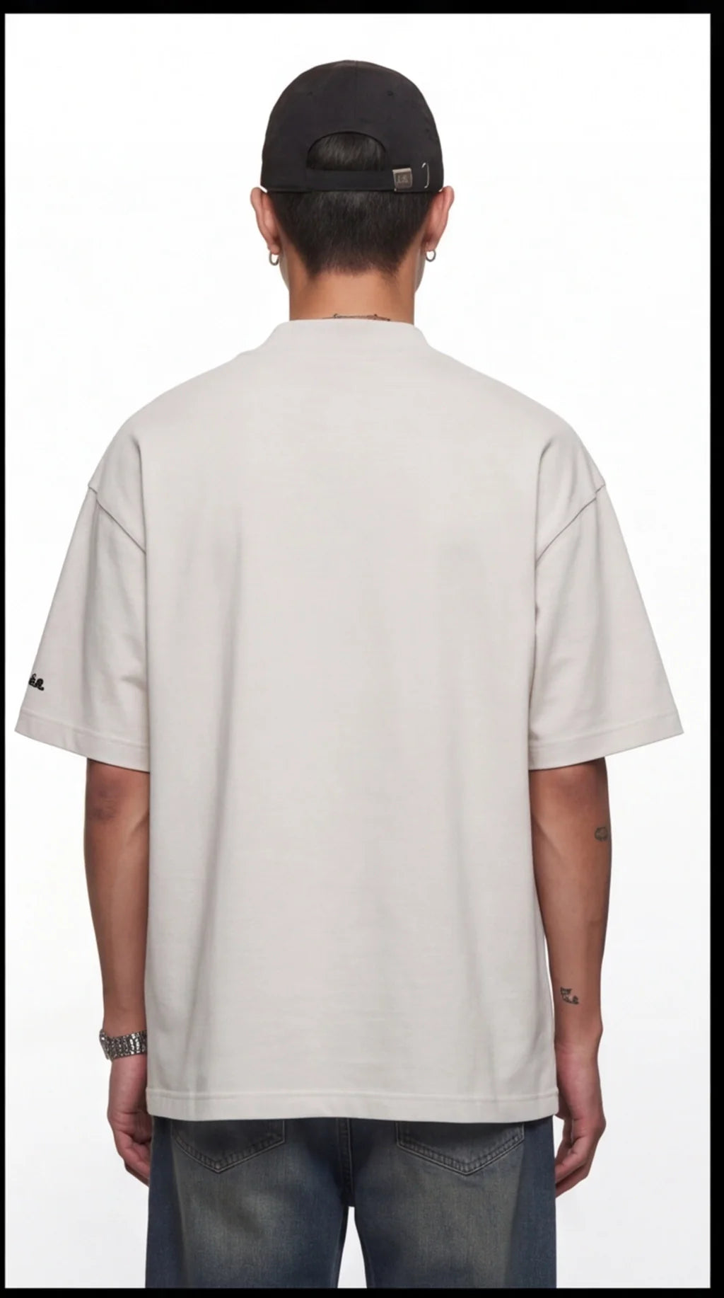 "F*ck Your Judge, I Don't Need Approval To Be Yourself" Oversized Graphic T-Shirt | Beige