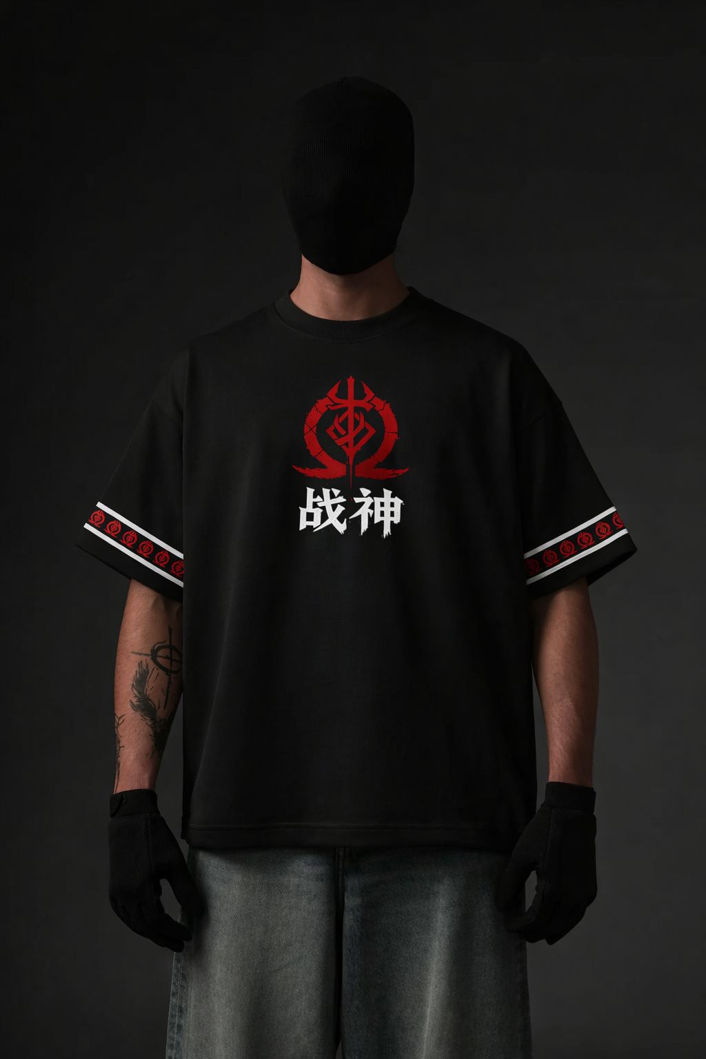 War God Japanese Graphic Oversized T-Shirt