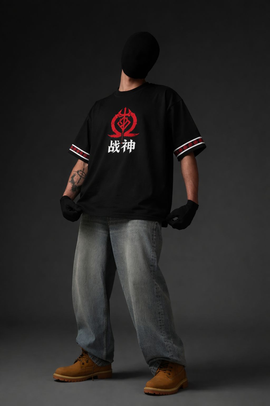 War God Japanese Graphic Oversized T-Shirt