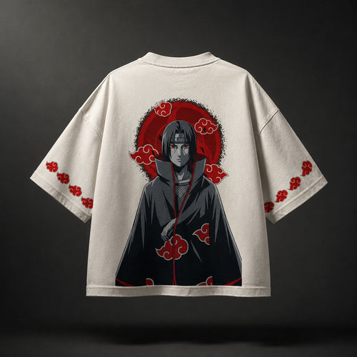 ITACHI INSPIRED OVERSIZED T-SHIRT — OFF WHITE 240 GSM PREMIUM COTTON
