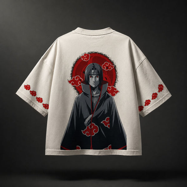 ITACHI INSPIRED OVERSIZED T-SHIRT — OFF WHITE 240 GSM PREMIUM COTTON