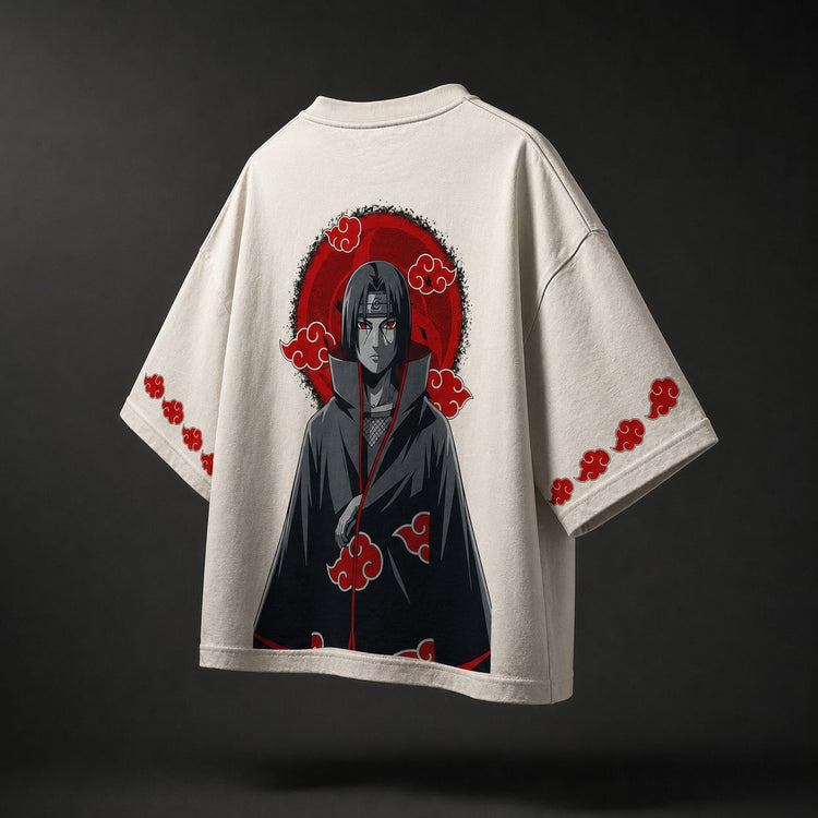 ITACHI INSPIRED OVERSIZED T-SHIRT — OFF WHITE 240 GSM PREMIUM COTTON